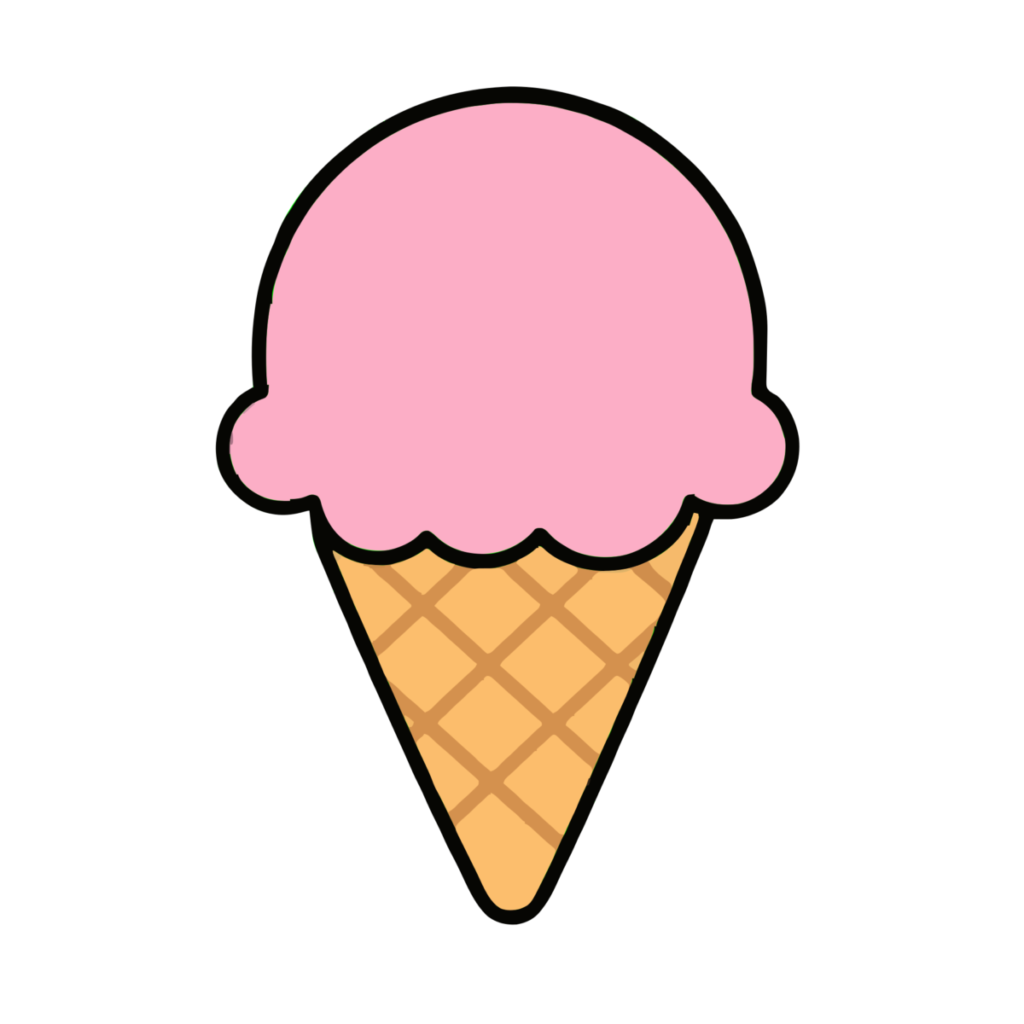 アイスクリームのかわいいイラスト（夏）（カラー）