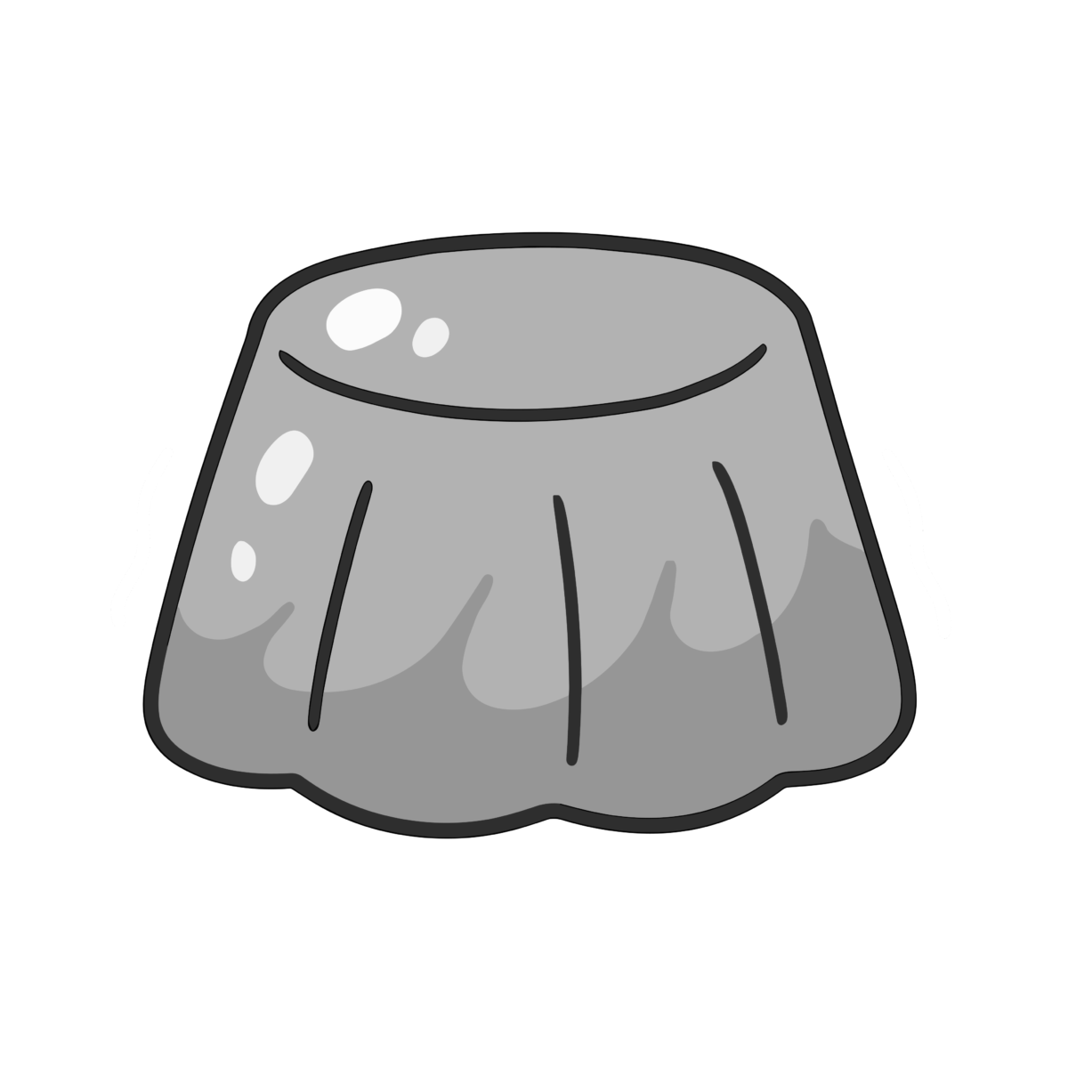 ゼリーのイラスト無料ダウンロード（モノクロ）