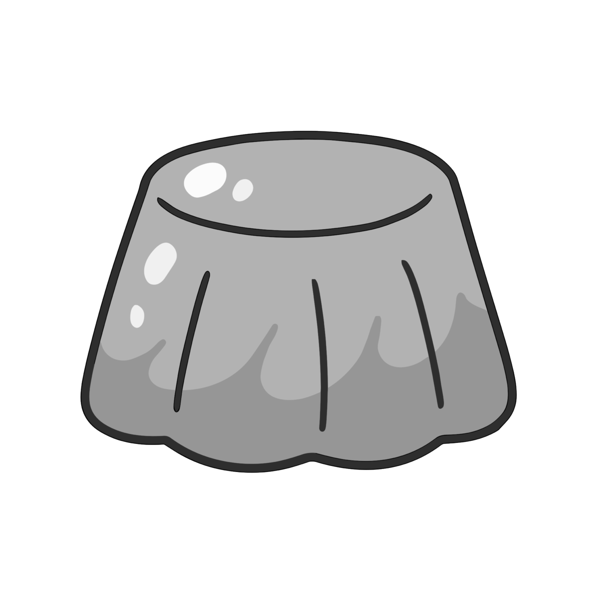 ゼリーのイラスト無料ダウンロード（モノクロ）