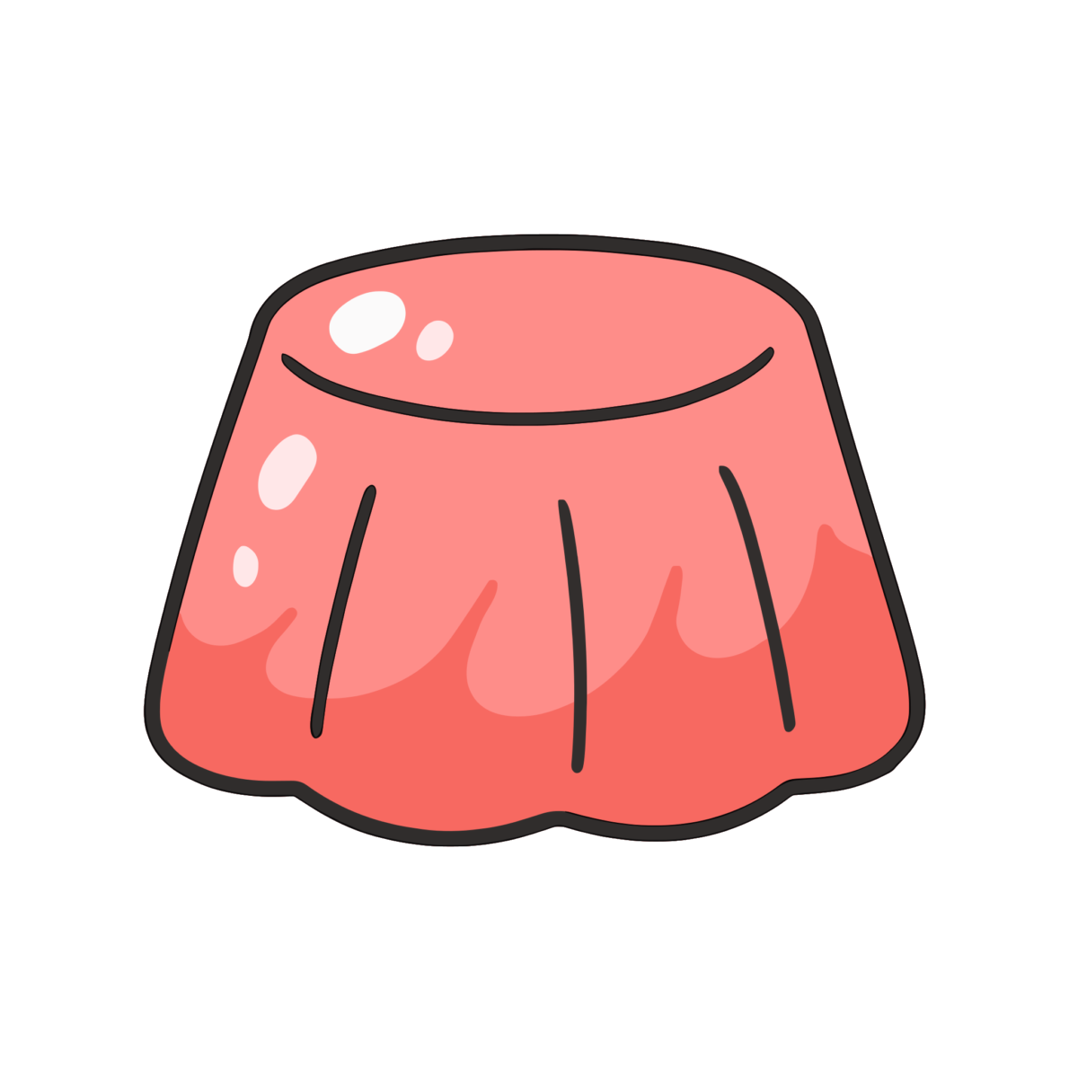 ゼリーのイラスト無料ダウンロード（カラー）