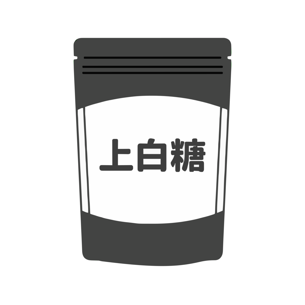 上白糖(砂糖)パッケージのイラスト無料ダウンロード(モノクロ)