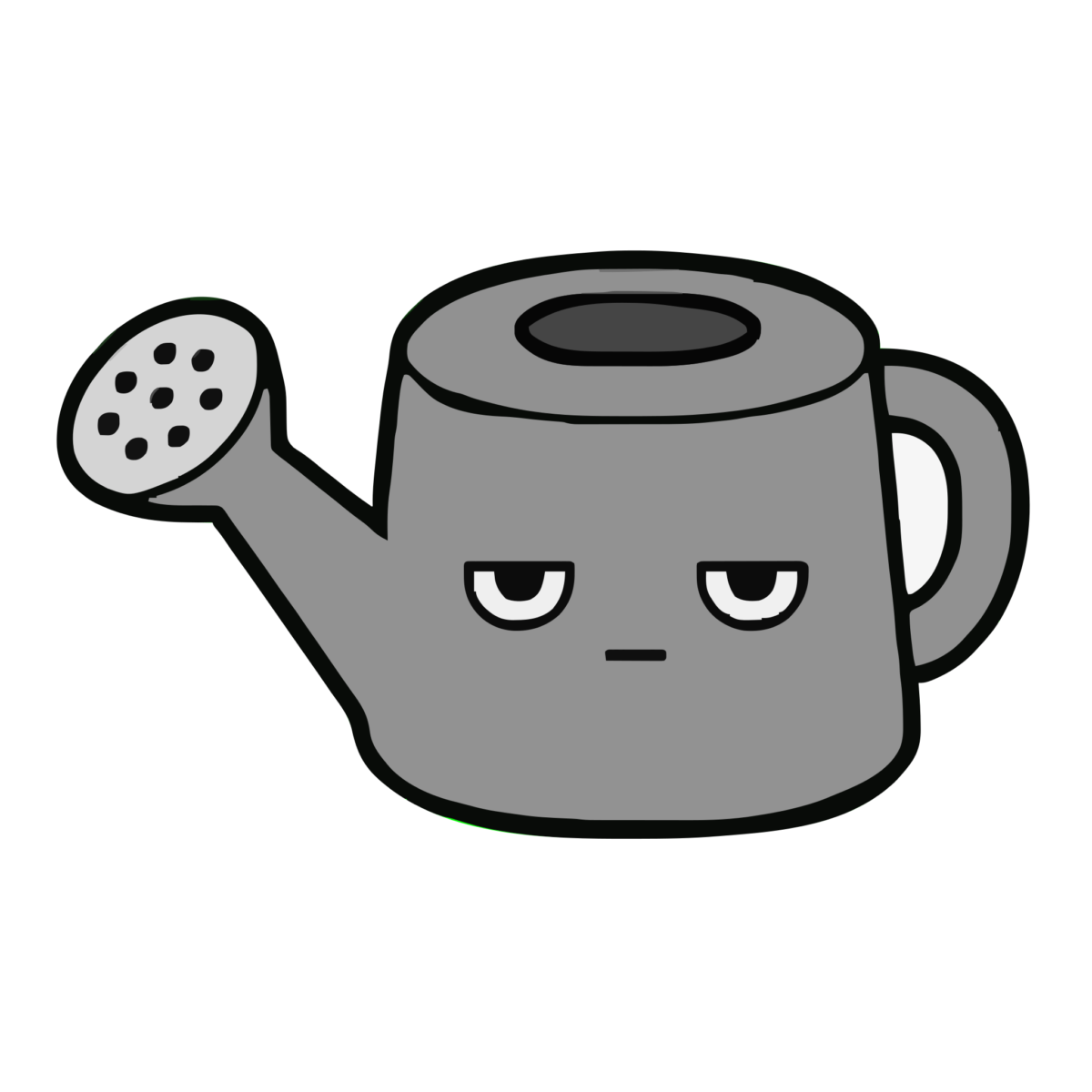 じょうろのかわいいイラスト(モノクロ)