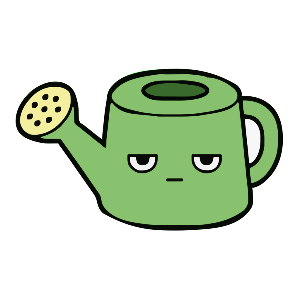 じょうろのかわいいイラスト（カラー）