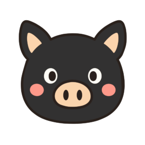鹿児島黒豚の顔