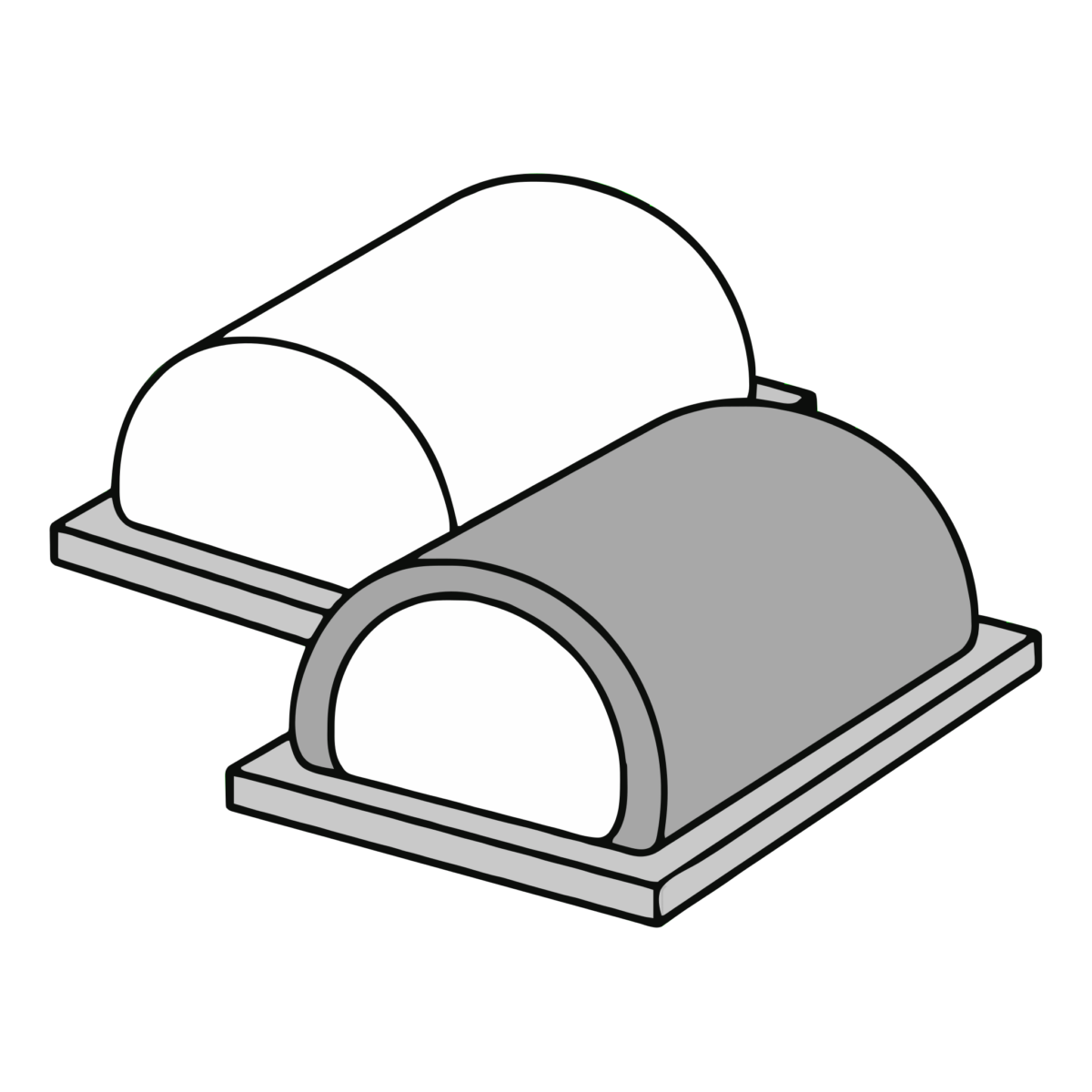 かまぼこのイラスト無料ダウンロード(モノクロ)