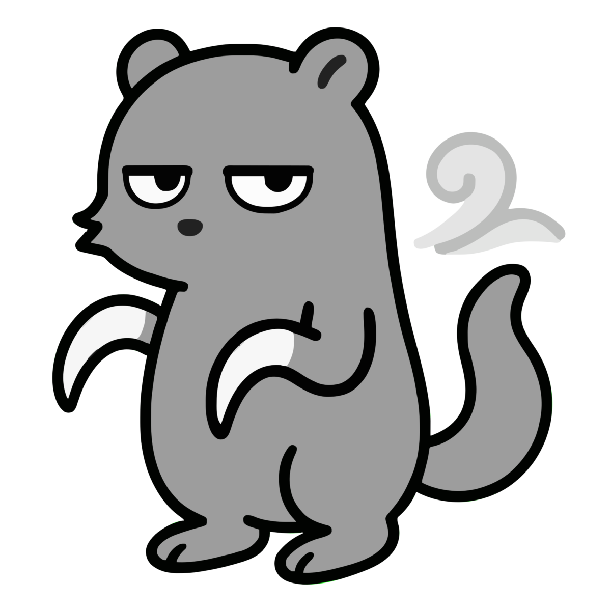 鎌鼬のイラスト無料ダウンロード（モノクロ）