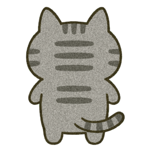 ゆるいキジトラ猫の後ろ姿