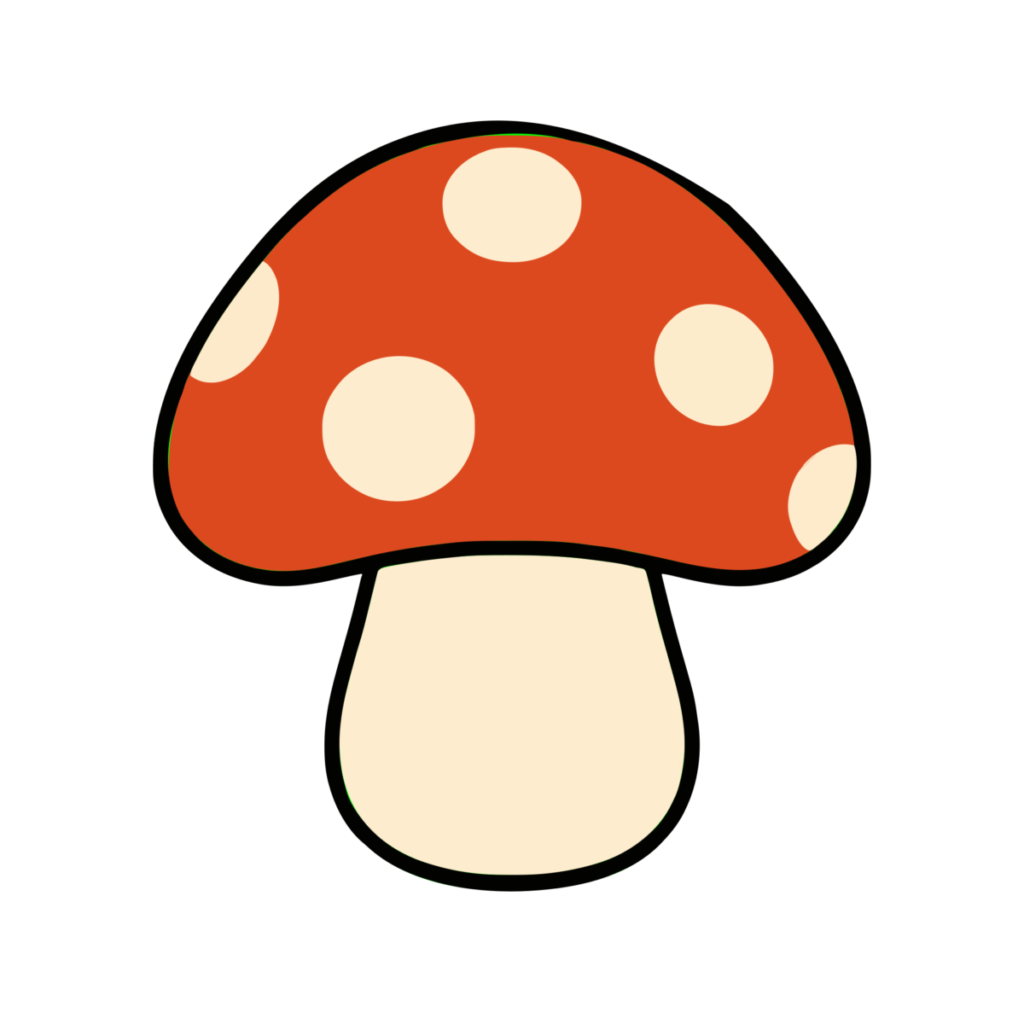 きのこのイラスト（秋）（カラー）