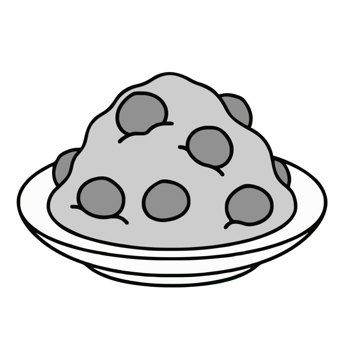 きんとんのイラスト無料ダウンロード(モノクロ)