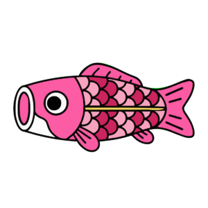 ピンクのこいのぼり