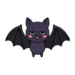 コウモリのイラスト（ハロウィン）