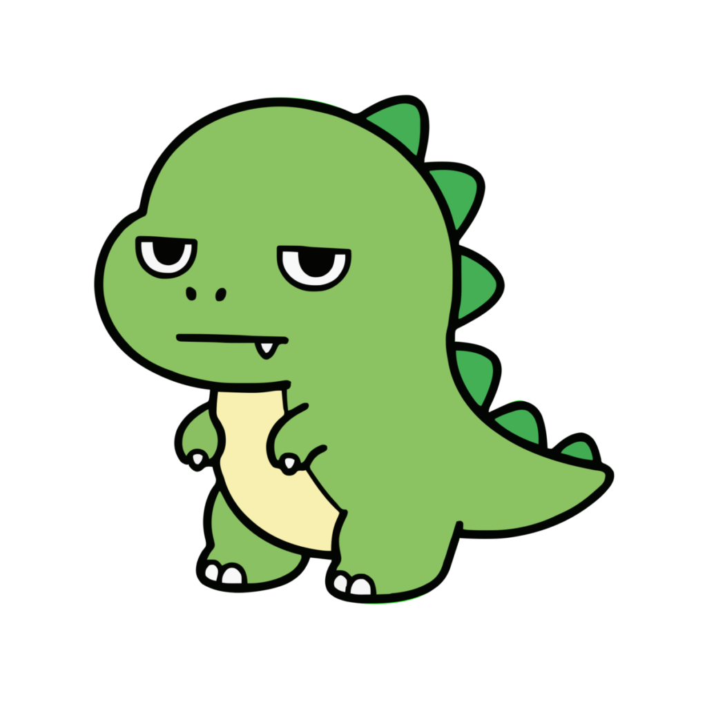 恐竜のイラスト（かわいい）（カラー）