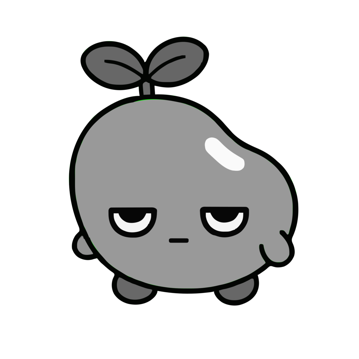 まめのイラスト(かわいい)(モノクロ)