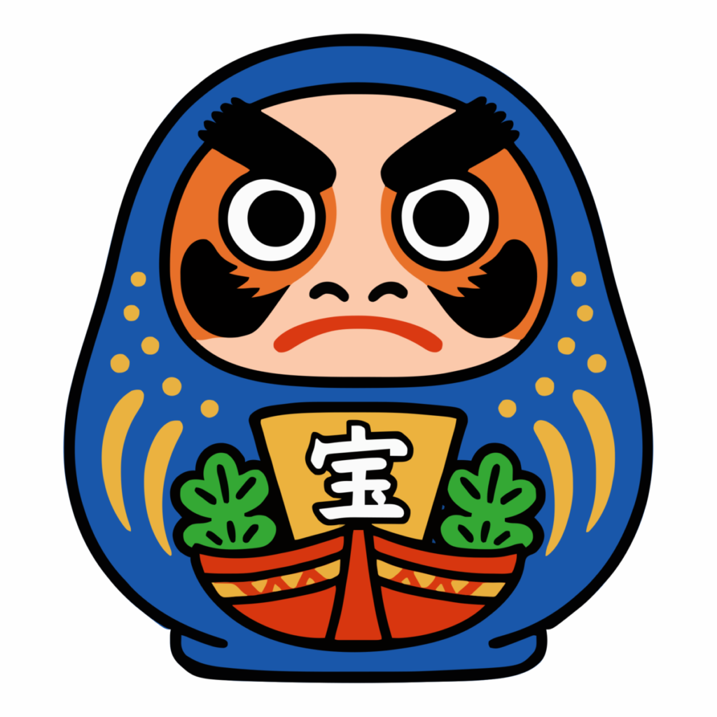 松川だるまのイラスト無料ダウンロード（カラー）