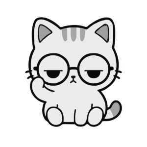 めがねのイラスト（かわいい）（モノクロ）