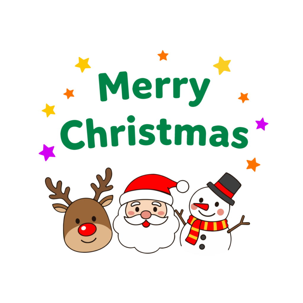 メリークリスマスのイラスト無料ダウンロード（カラー）