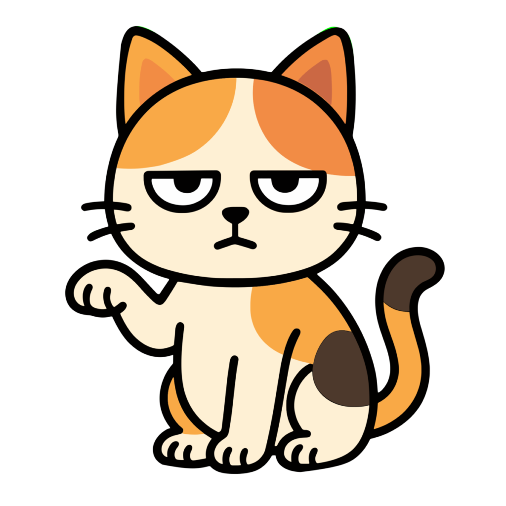 三毛猫のイラスト無料ダウンロード（カラー）