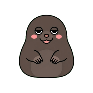 もぐらのイラスト（かわいい）
