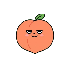 もも（かわいい）のイラスト（カラー）