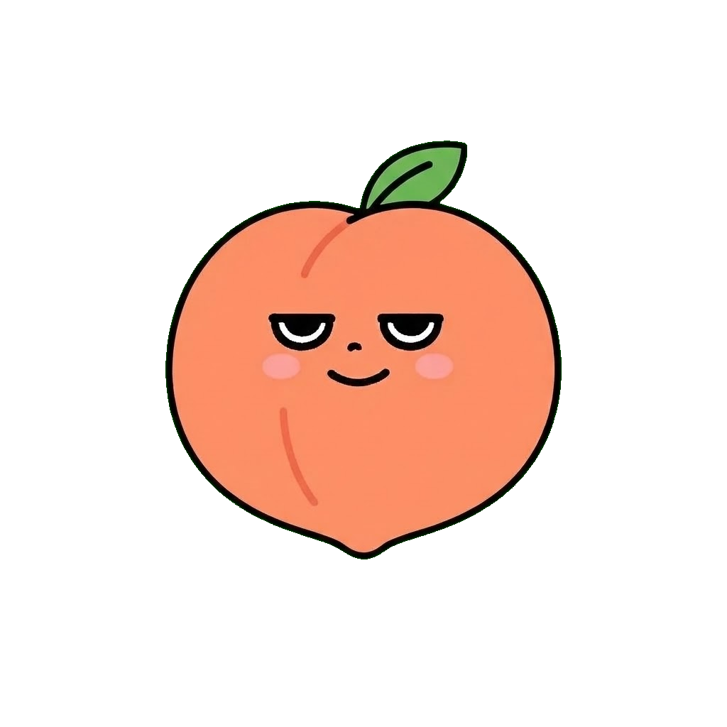 もものかわいいイラスト（カラー）