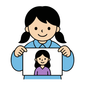 簡単お母さんの似顔絵