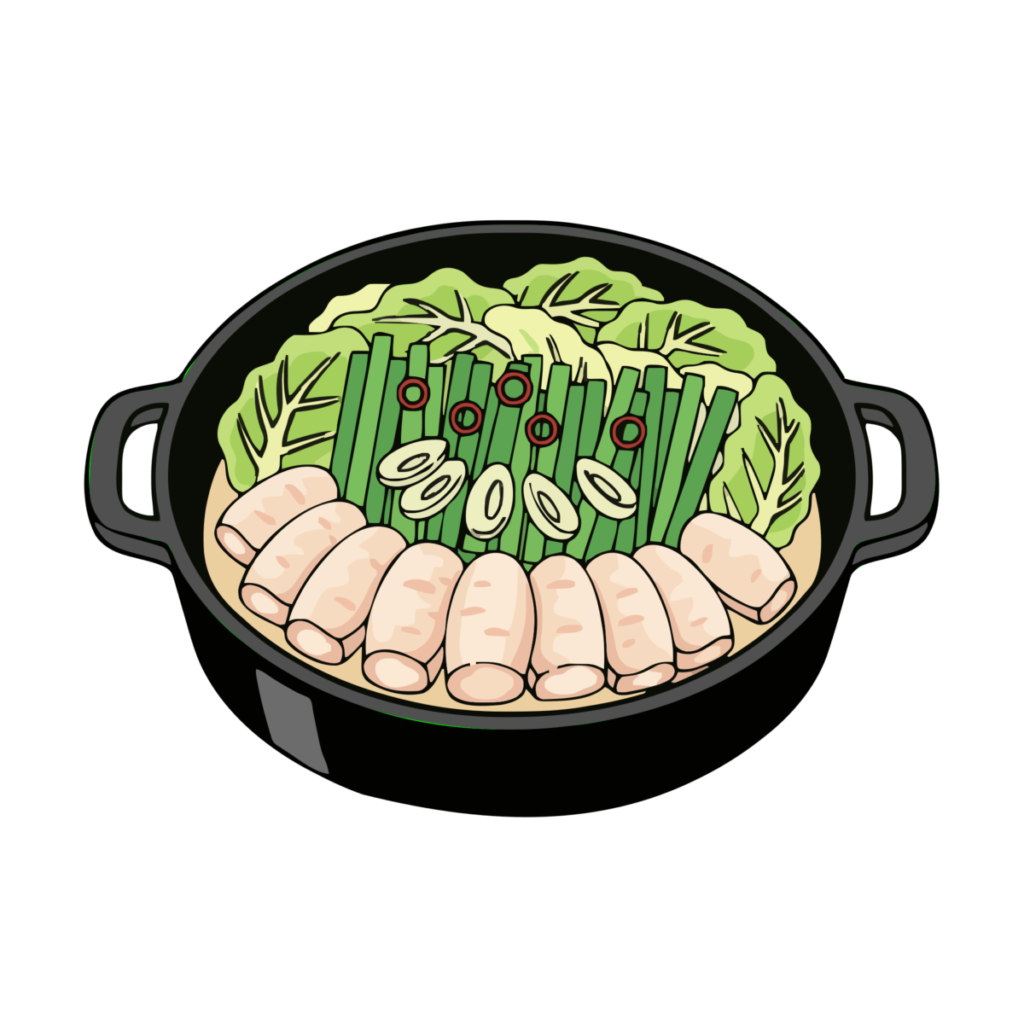 もつ鍋のイラスト無料ダウンロード（カラー）