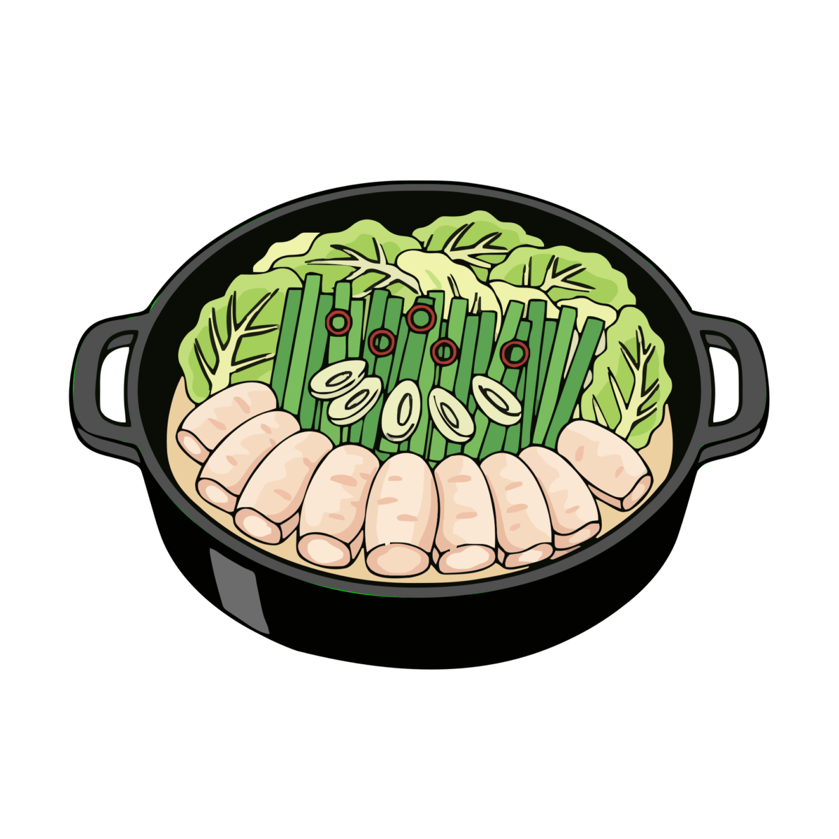 もつ鍋のイラスト無料ダウンロード（カラー）