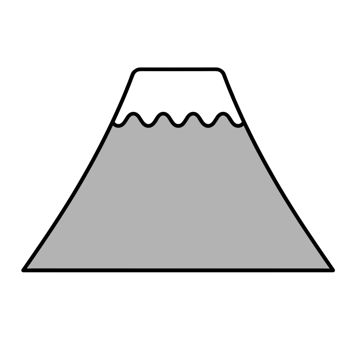 富士山のイラスト無料ダウンロード（モノクロ）