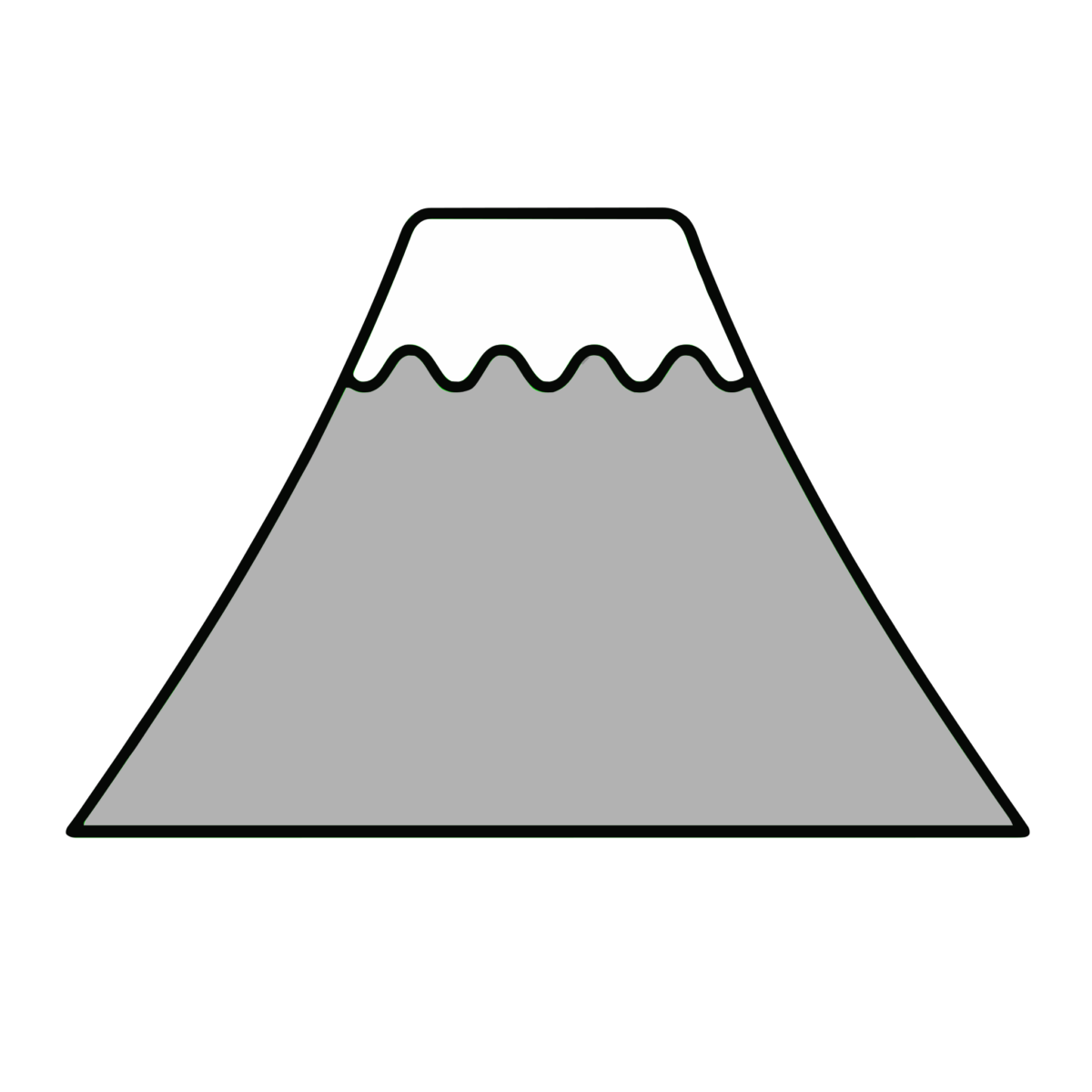 富士山のイラスト無料ダウンロード（モノクロ）