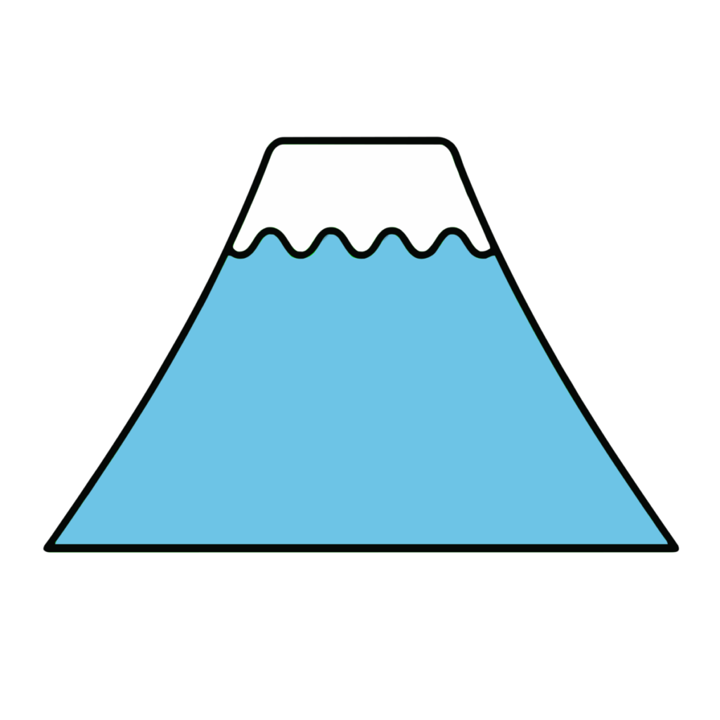 富士山のイラスト無料ダウンロード（カラー）