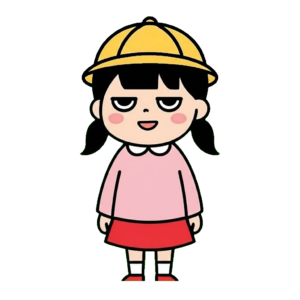 むぎ（かわいい）のイラスト（カラー）