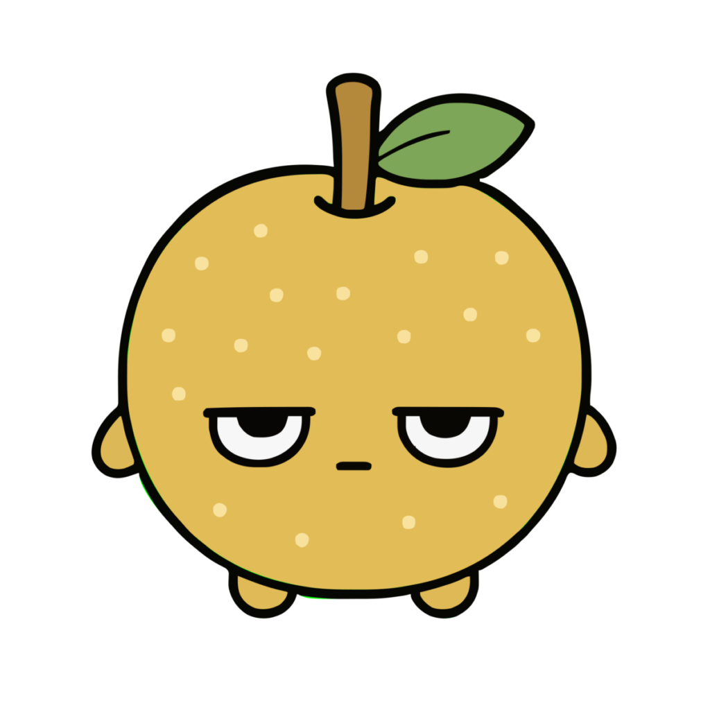 梨のかわいいイラスト（秋）（カラー）