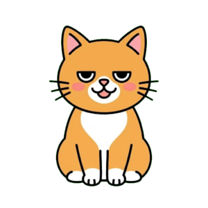 ねこ（かわいい）のイラスト（カラー）