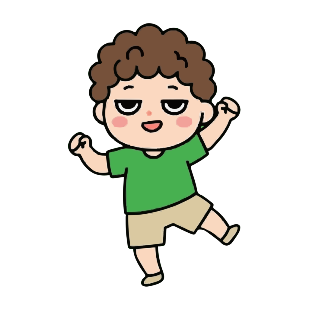 園児がおどっているイラスト（カラー）