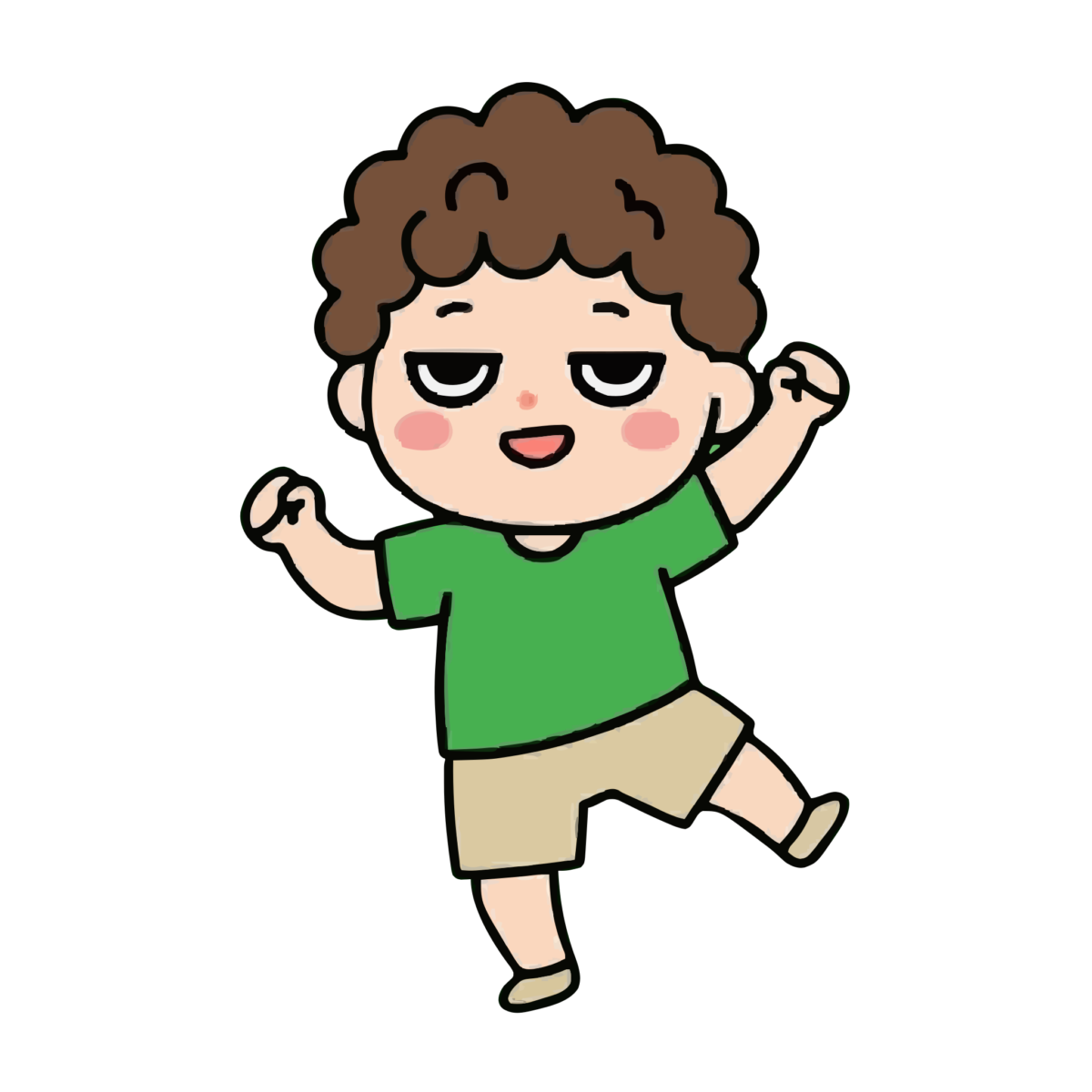 園児がおどっているところのかわいいイラスト(カラー)