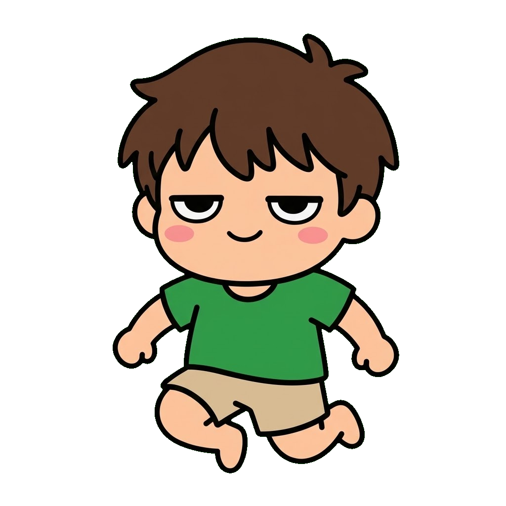 園児がジャンプしているイラストのイラスト（カラー）