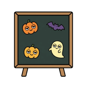 ハロウィンの黒板