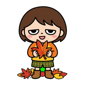 子供向け（秋）のイラスト（カラー）