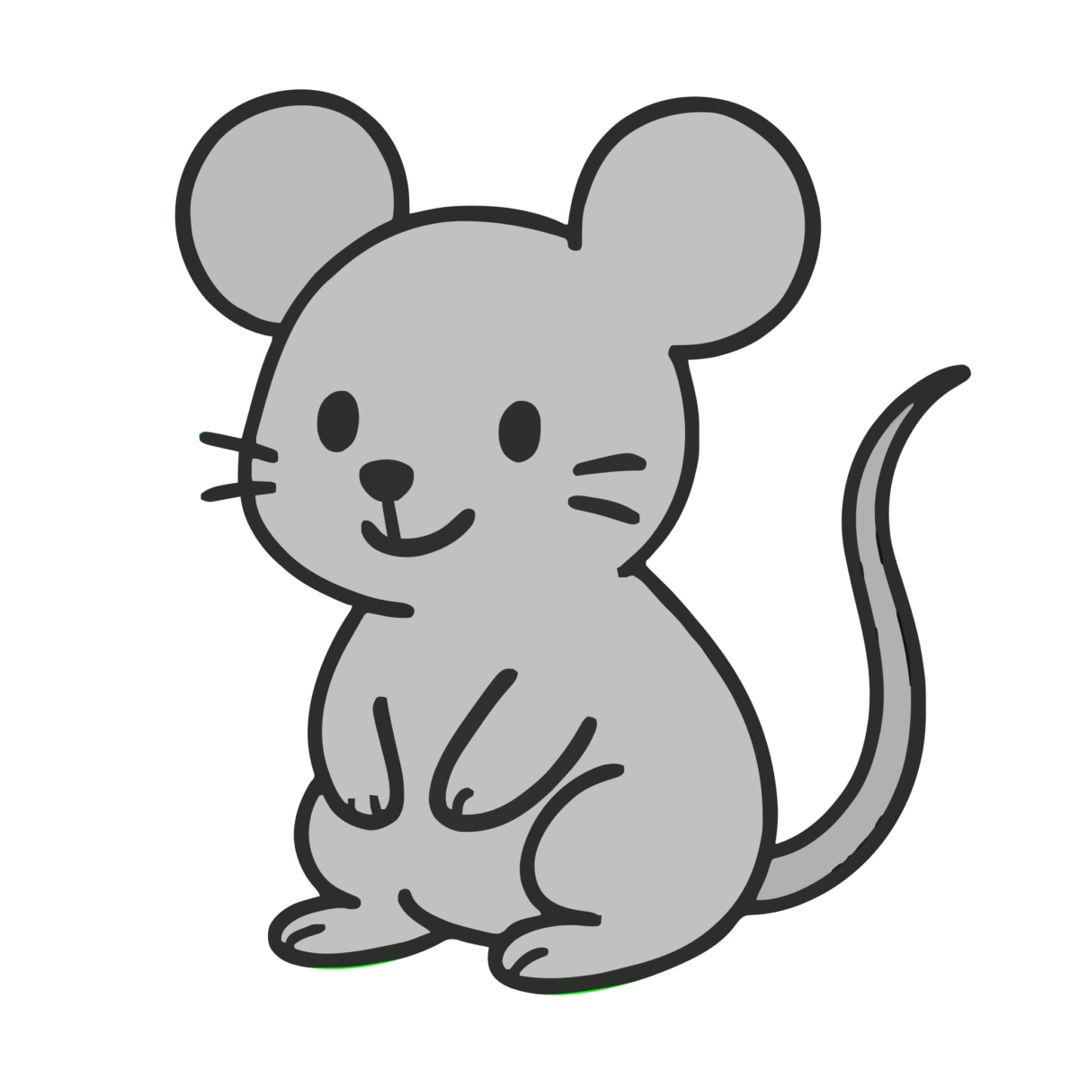 ネズミのイラスト無料ダウンロード（モノクロ）