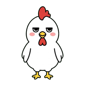 にわとり（かわいい）のイラスト（カラー）