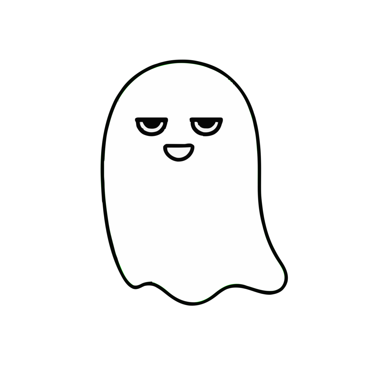 おばけのかわいいイラスト(カラー)