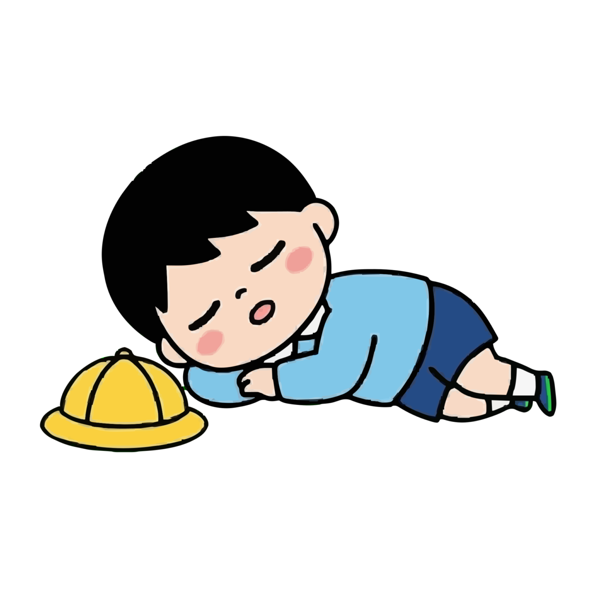 お昼寝のかわいいイラスト(カラー)