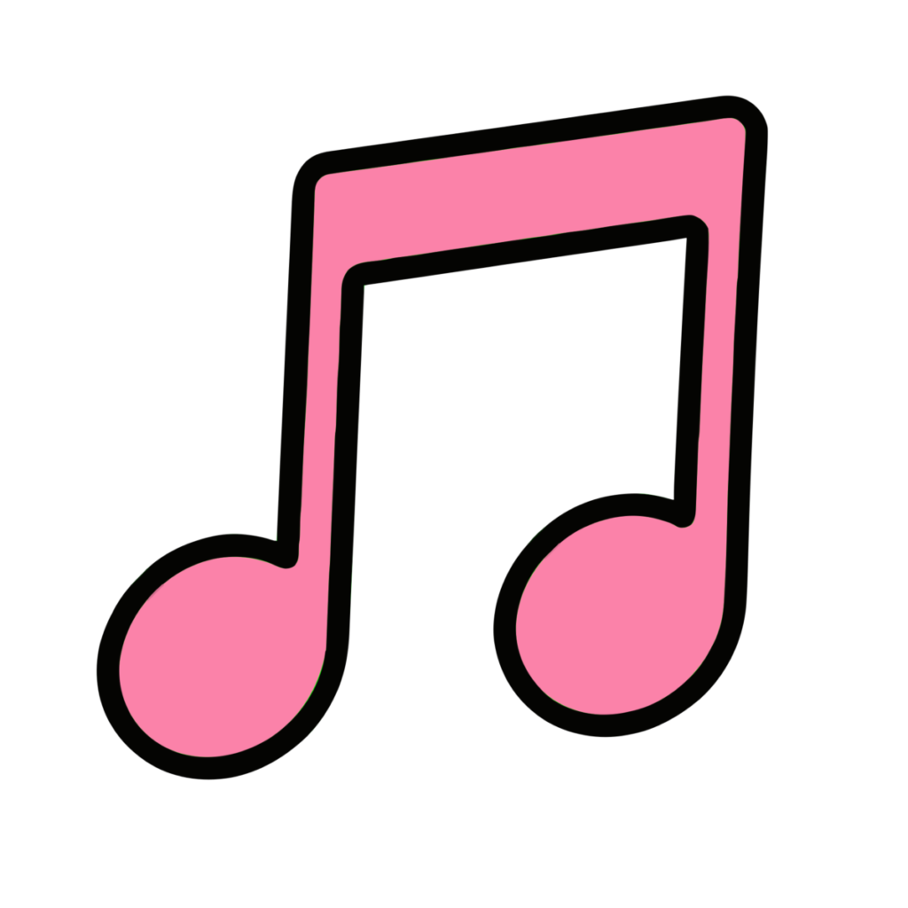 音符のイラスト（音楽・かわいい）（カラー）