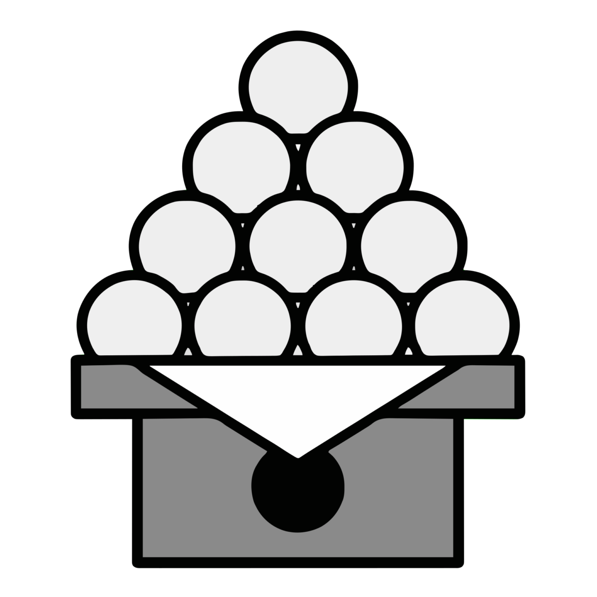 お月見団子のイラスト無料ダウンロード（モノクロ）