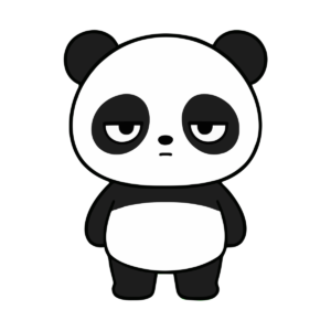 かわいいパンダのイラスト（正面・全身）