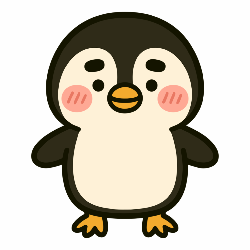 かわいいペンギンのイラスト無料ダウンロード（カラー）