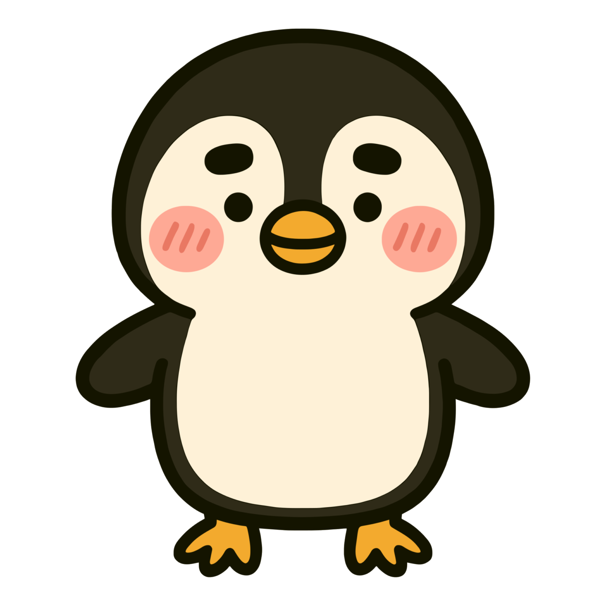 かわいいペンギンのイラスト無料ダウンロード（カラー）