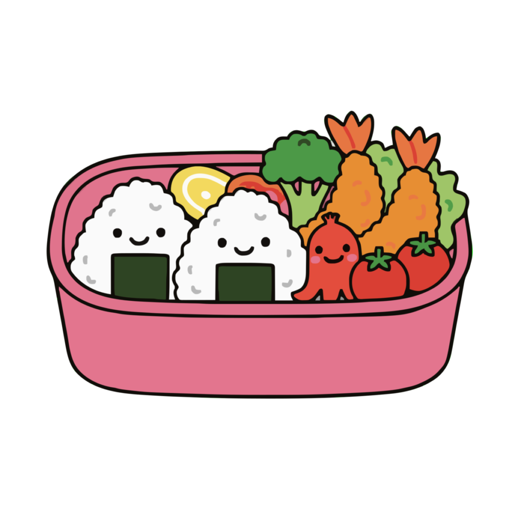 簡単ピクニック弁当のイラスト無料ダウンロード（カラー）