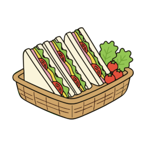 簡単タッチのピクニック弁当