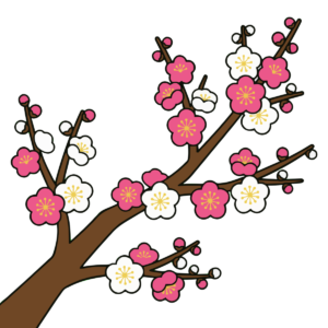 梅の花（枝ぶり・紅白）